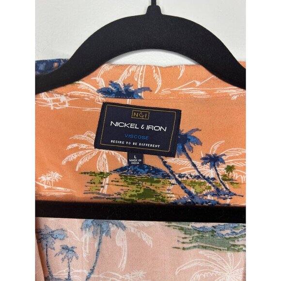 Nickel & Iron Men's Viscos Hawaiian shirt Size Large button up short sleeve - Picture 3 of 8